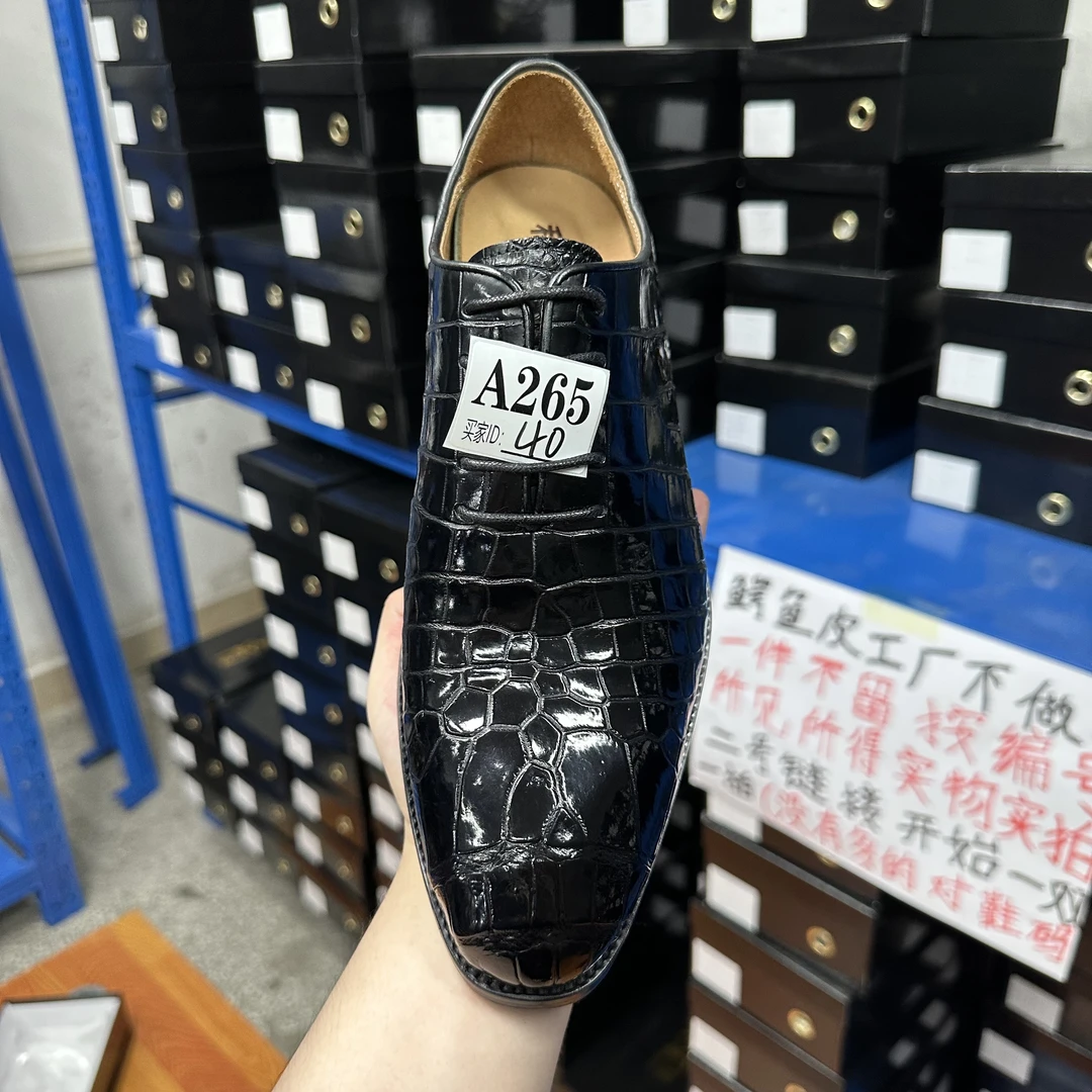 A265所见所得40断码皮鞋码鳄鱼肚皮全鳄鱼皮孤品尾货瑕疵特价清