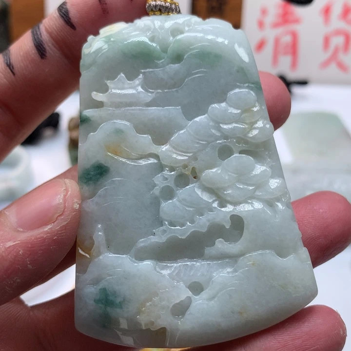 翡翠未镶嵌颈饰保真天然a货翡翠