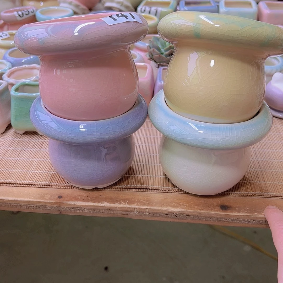 红陶陶瓷花盆当场满12包邮