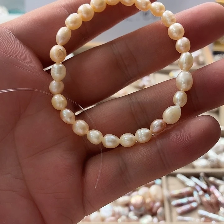 小***儿银S925镶嵌手绳淡水珍珠