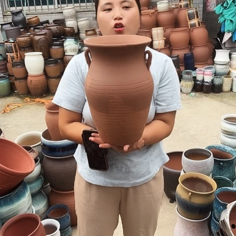 口20高32瑕疵一个盆子。