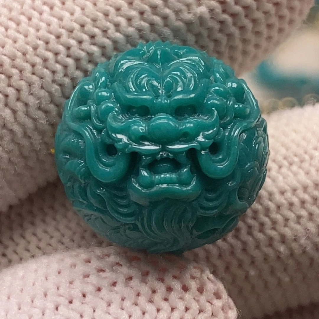 绿松石未镶嵌龙珠A206/17mm
