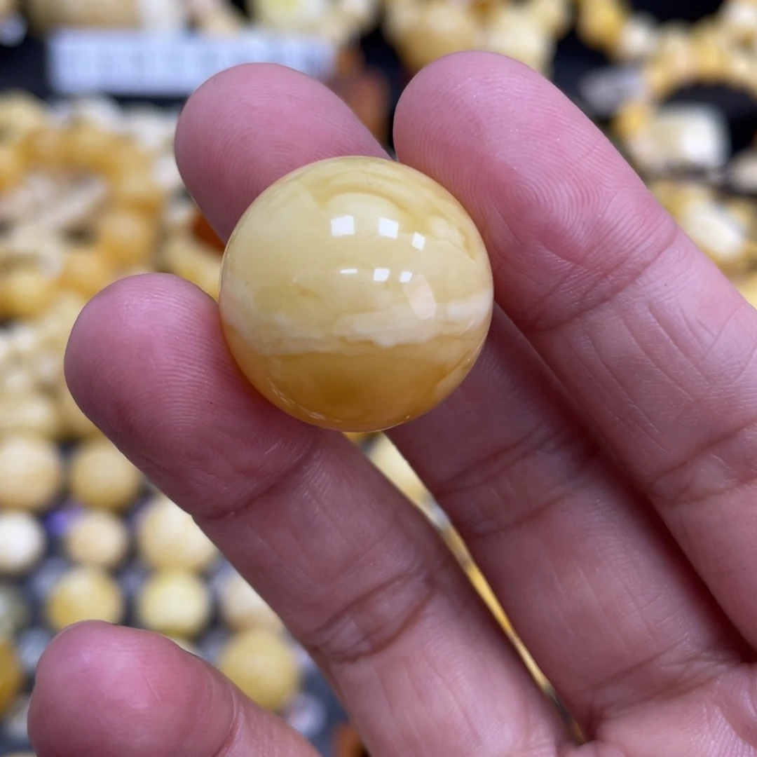 琥珀珠宝奇石未镶嵌去***袋21.4mm皮色