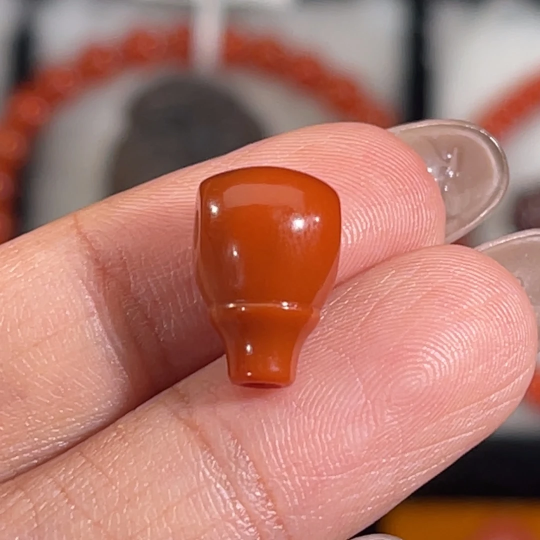 南红玛瑙未镶嵌老南红三通8.7mm