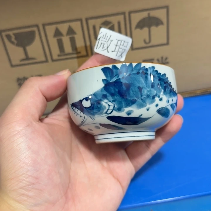 釉下手绘茶具微瑕
