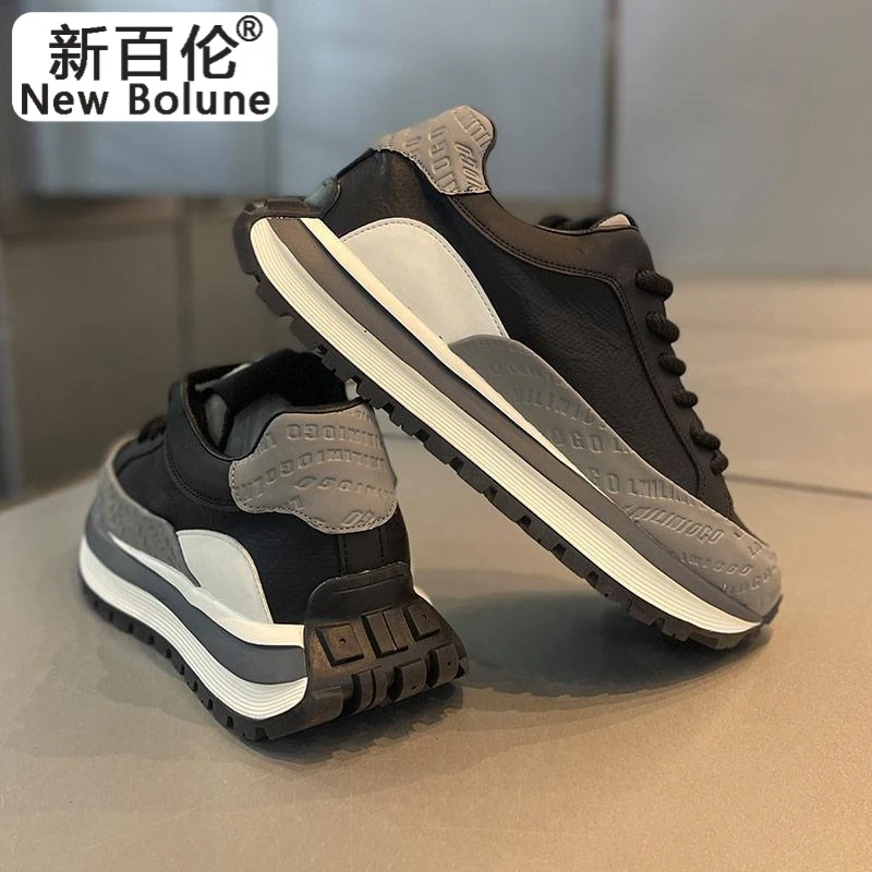 NEW BOLUNE/新百伦高级感潮流拼色新百伦男鞋冬季跑步耐磨橡胶底