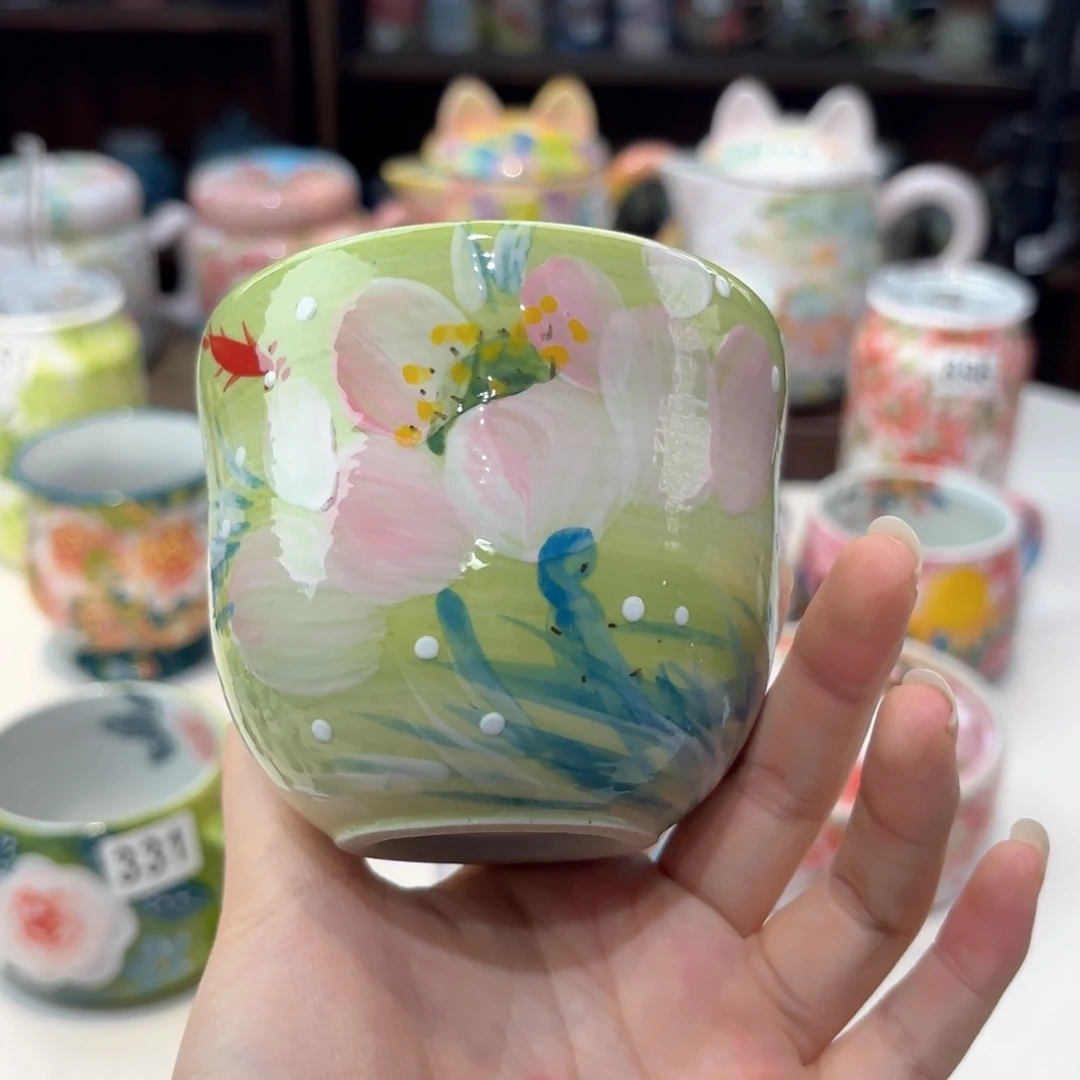 景德镇手绘高温釉下彩陶瓷茶具
