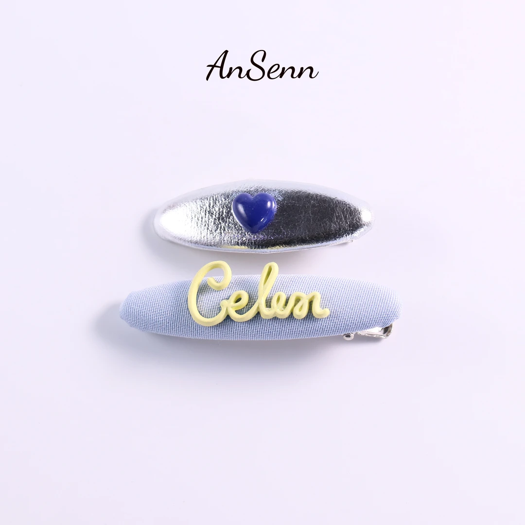 【小魏总珠宝】气质爱心字母发夹（一对）