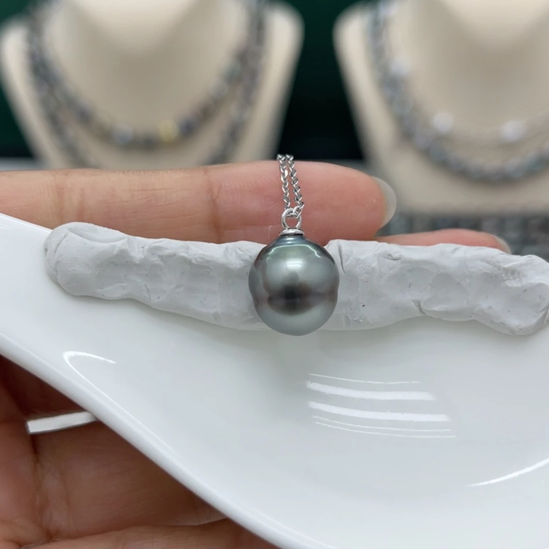 银S925镶嵌海水珍珠颈饰