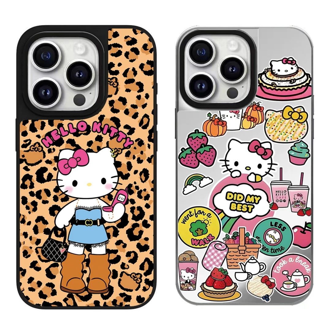豹纹长腿HelloKitty猫苹果17Promax手机壳适用iphone16防摔15保护