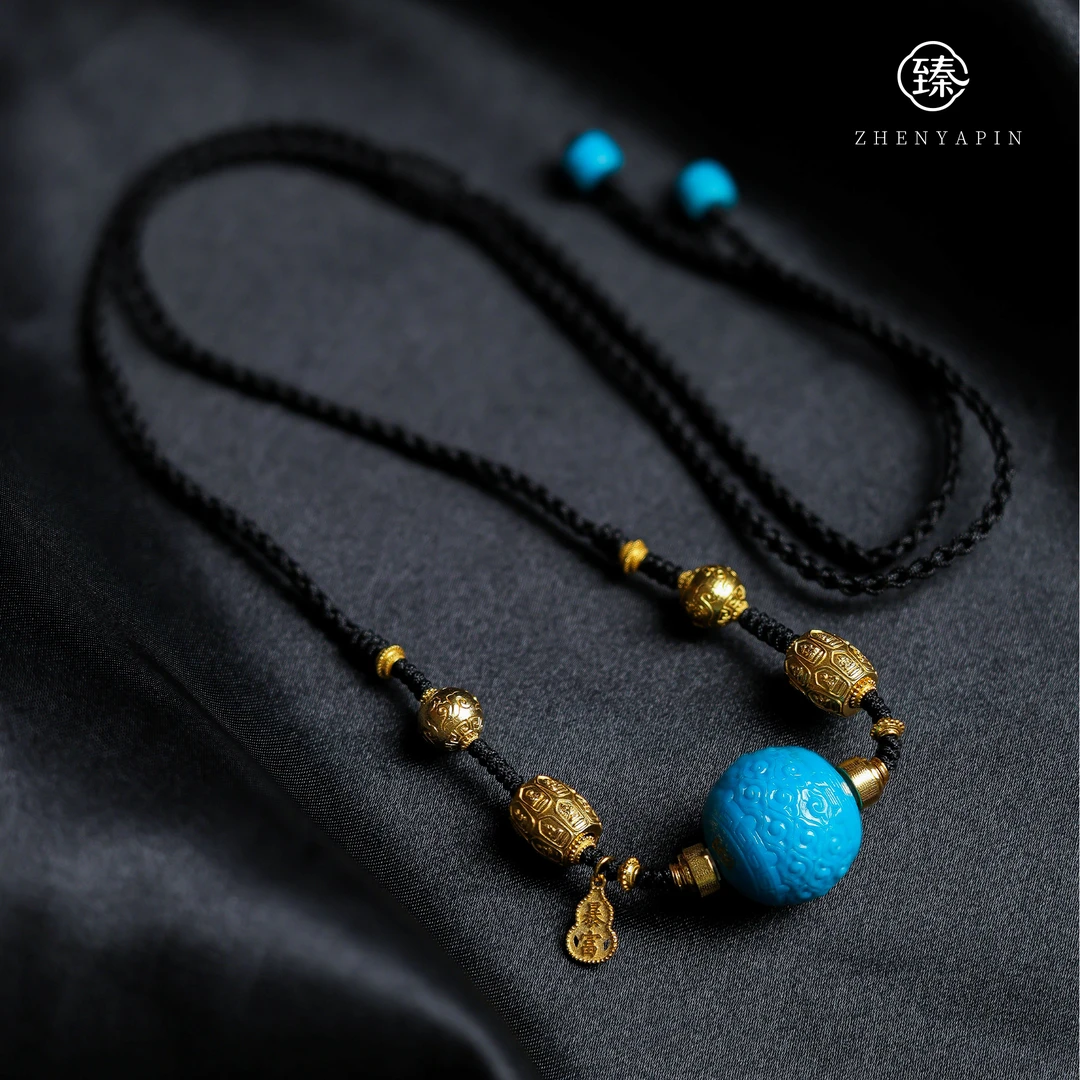 【李哥推荐】18k金绿松吊坠18m左右@ZY51106002@