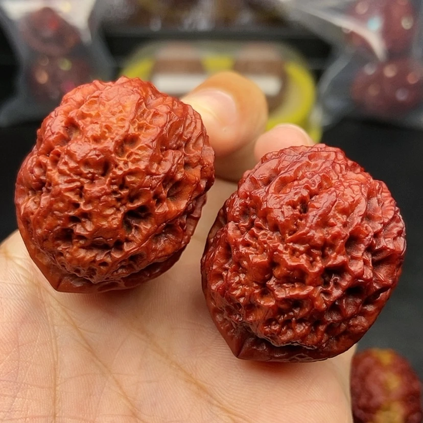 【闪购商品】把件文玩核桃37尺铁狮子球