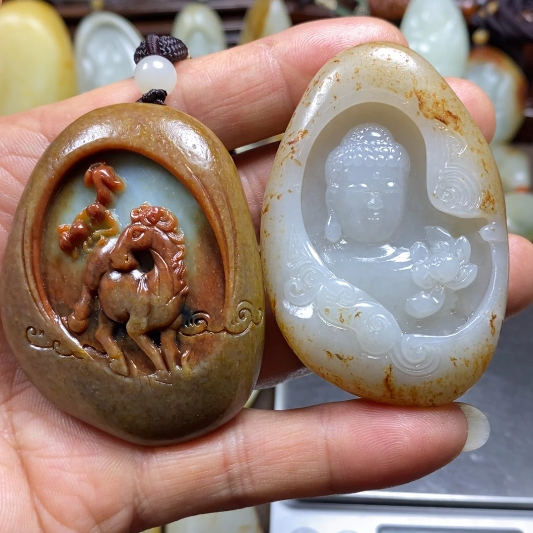 大***灿和田玉未镶嵌把件