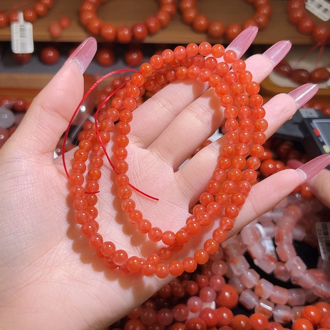 南红玛瑙手链未镶嵌5mm多圈