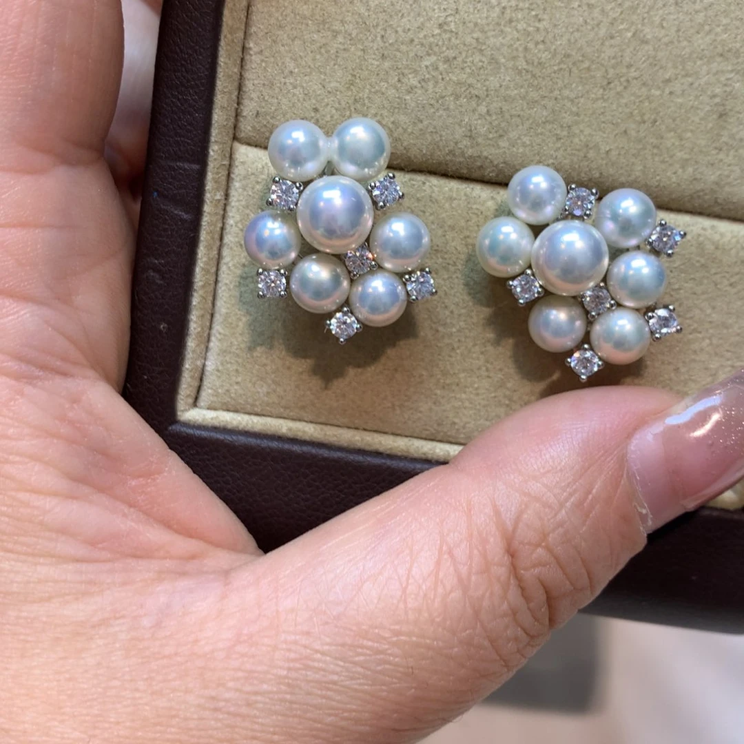 淡水珍珠耳饰未镶嵌