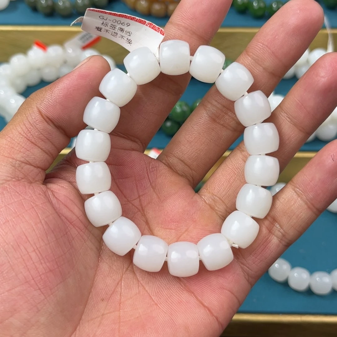 手串未镶嵌和田玉纯天然新疆和田玉05于阗12直切