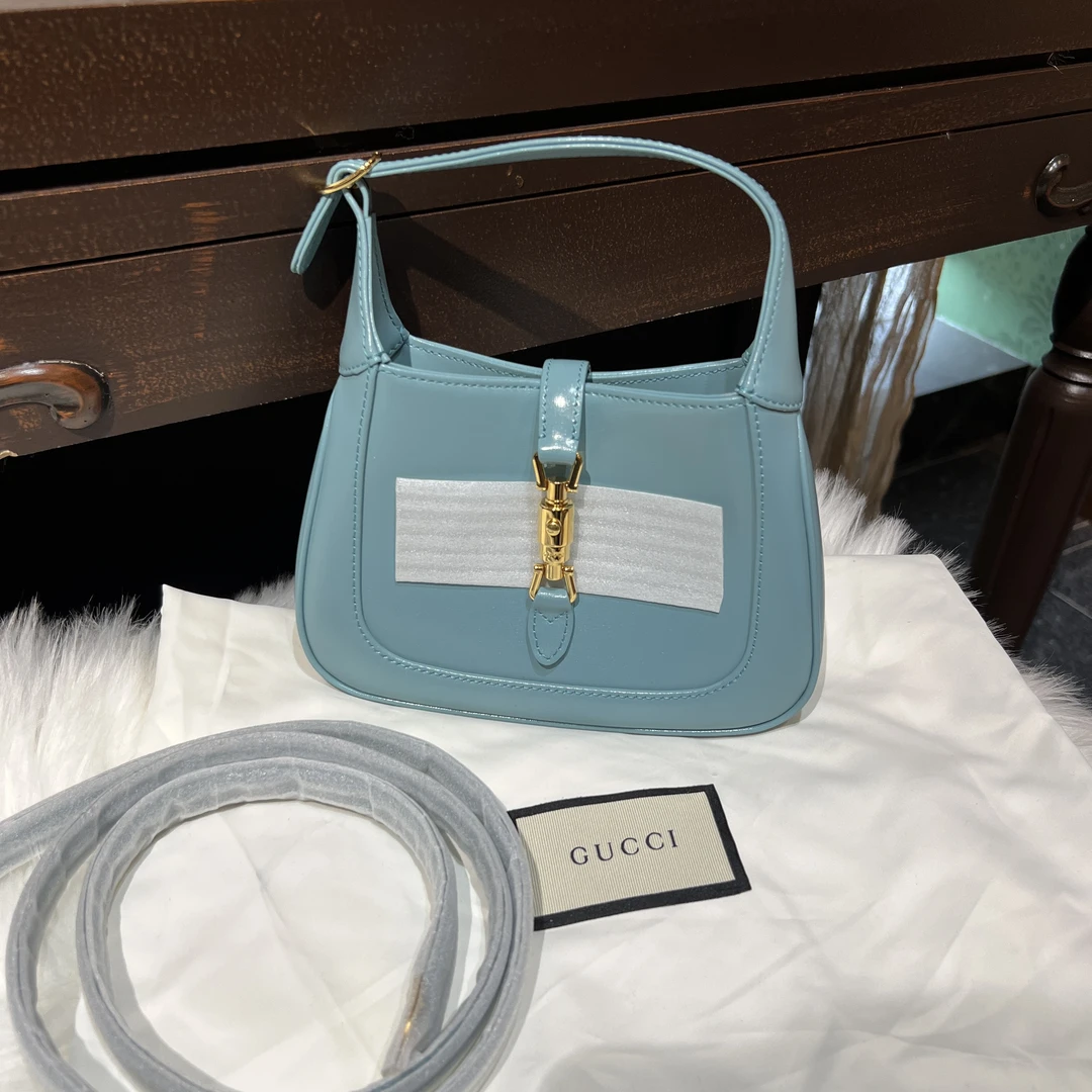 全新未使用 GUCCI/古驰 Jackie1961 薄荷绿 单肩斜挎包mini