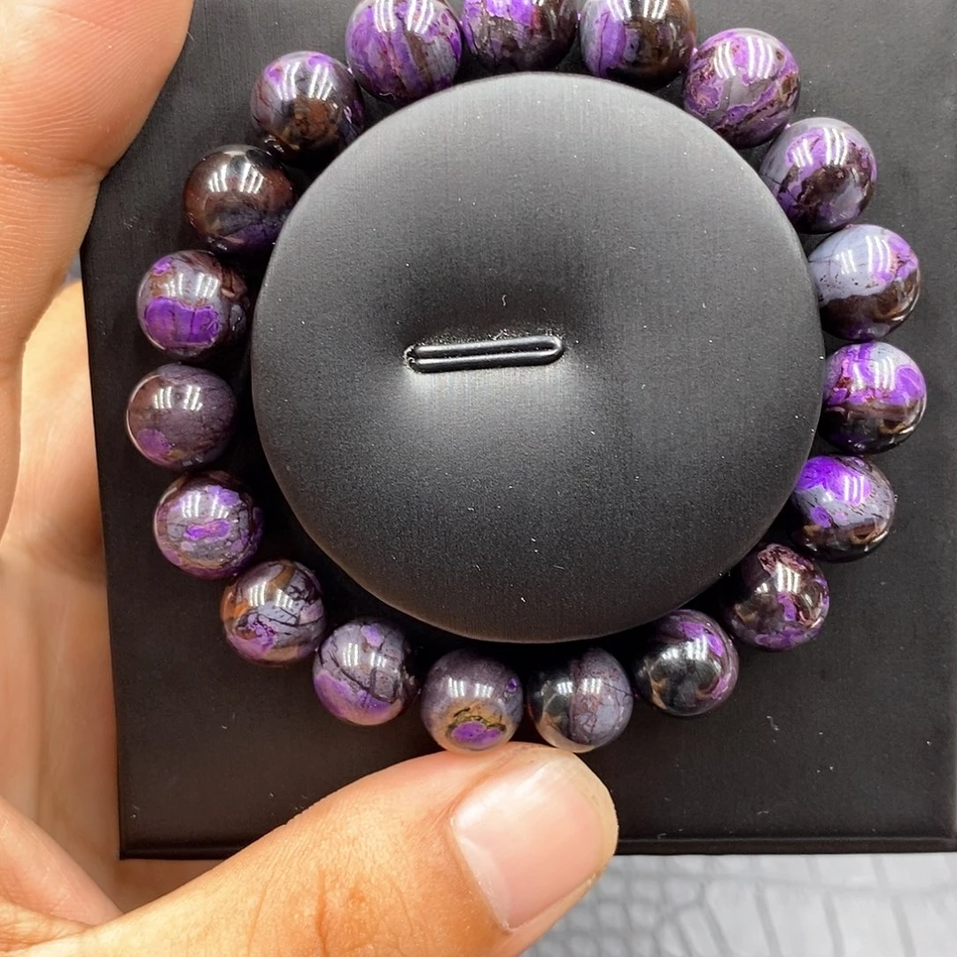 苏纪石（舒俱来）未镶嵌单圈泥地皇家紫圆珠单圈