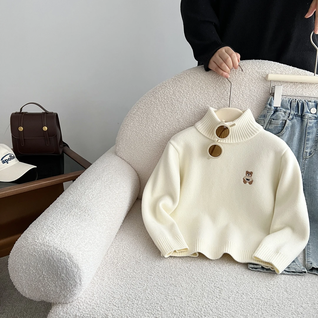 小菲特女童冬装加厚针织衫儿童保暖毛衣DKYDW39906