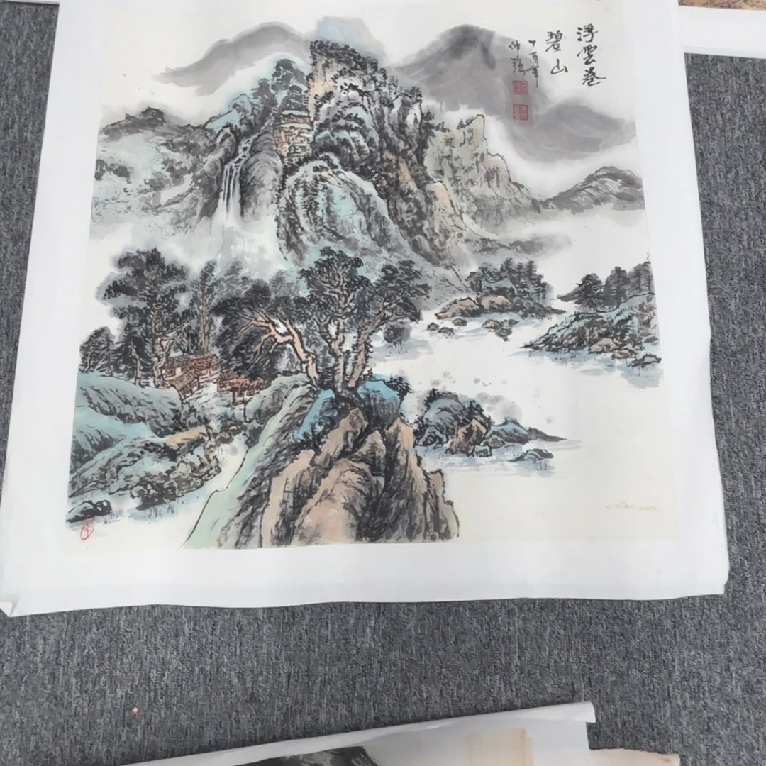 画***家国画绘画作品多次参加4张