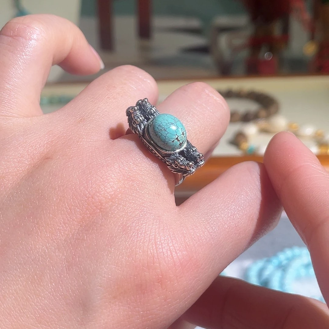 绿松石配饰银S925镶嵌