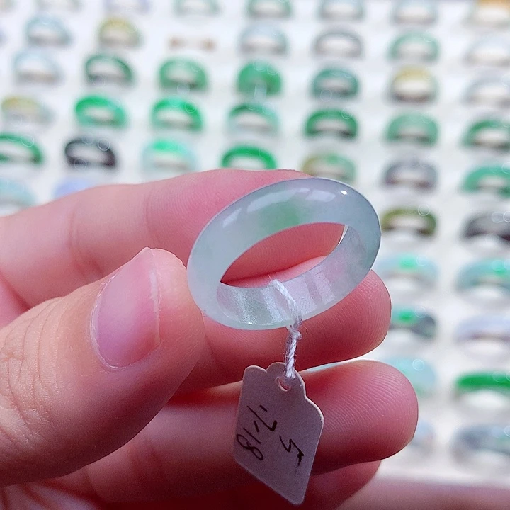 翡翠未镶嵌戒指17-18号