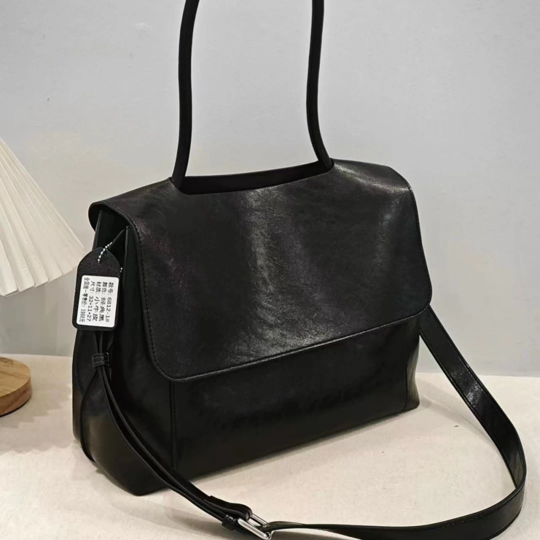 YuanJie定制慵懒风复古老钱单肩小众简约休闲托特包