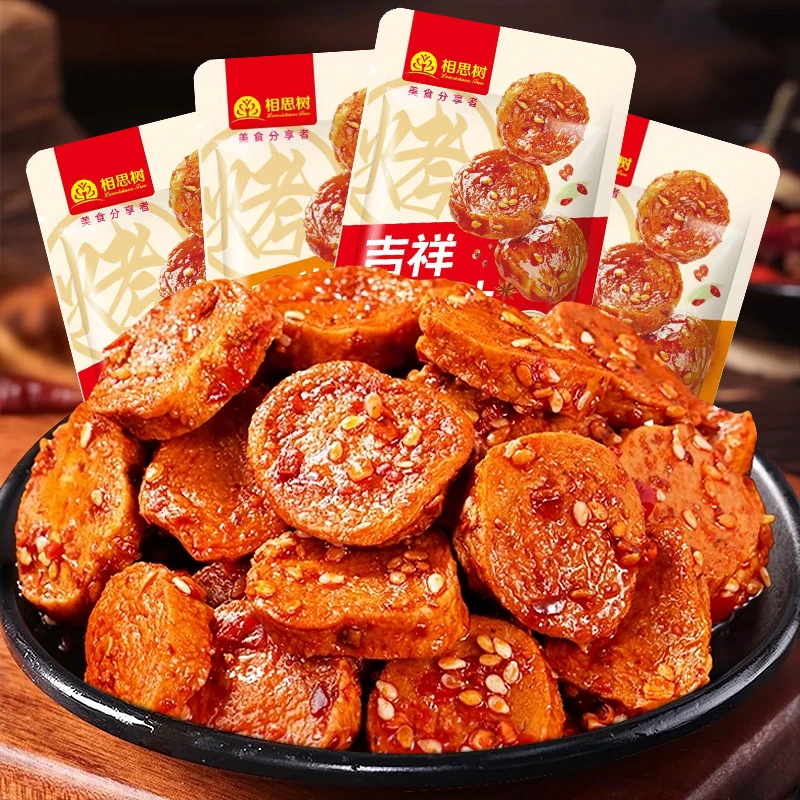 烤面筋片辣条网红爆款麻辣面筋圈辣味零食休闲小吃食品大全过年货
