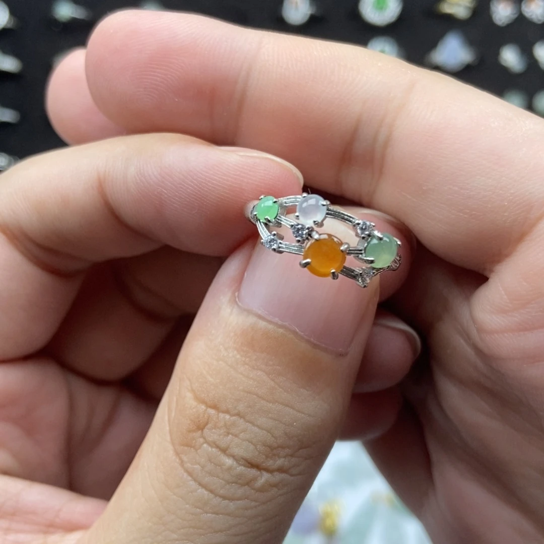 翡翠银S925镶嵌颈饰