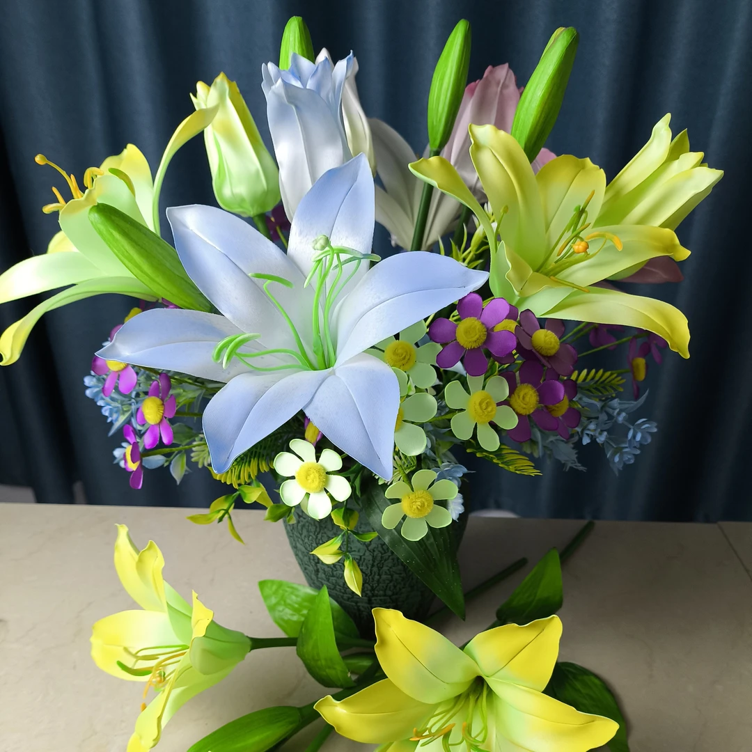 香水百合材料包五厘米单面缎带鲜花花束花市百合鲜花新鲜百合花