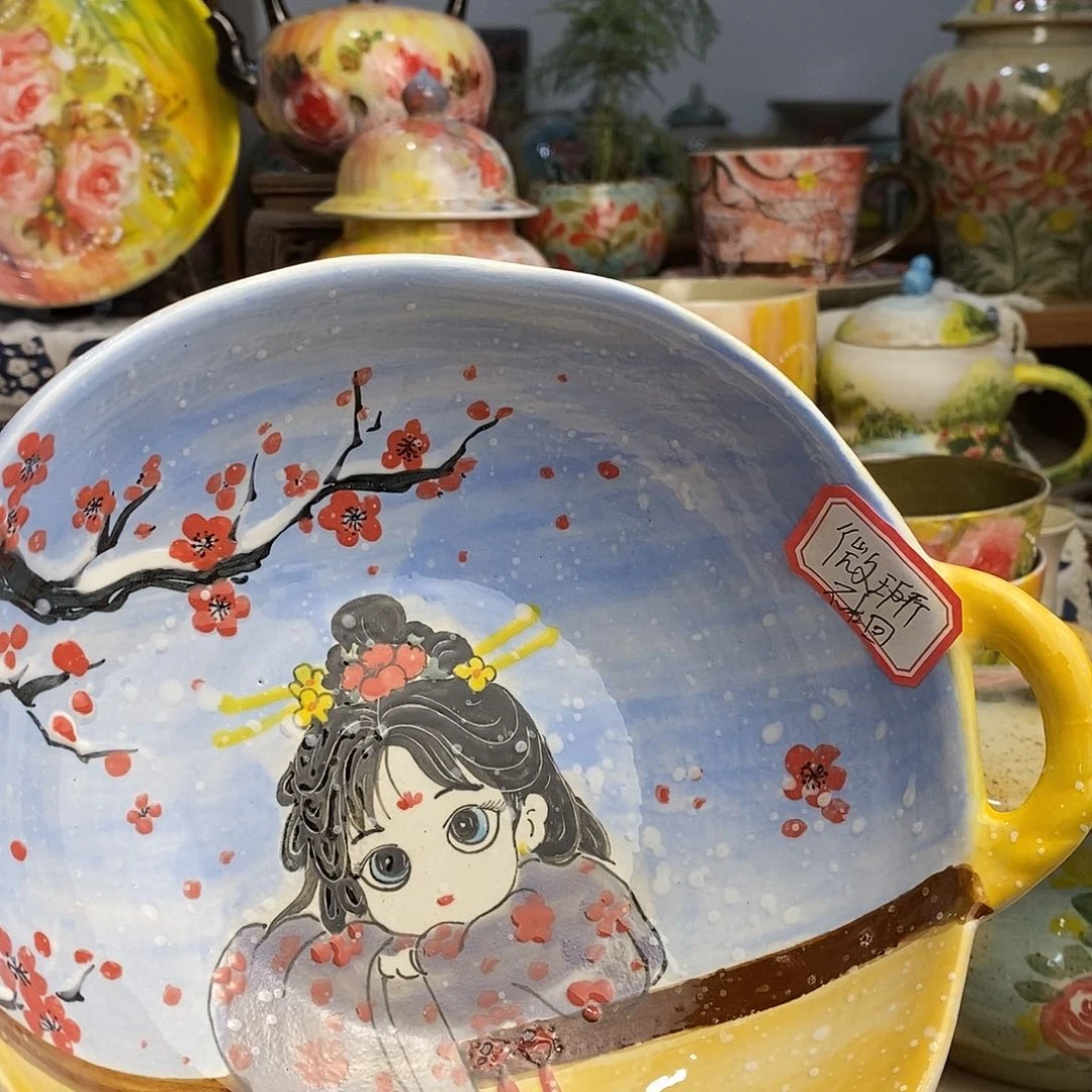 瓷片福利多多手绘陶瓷