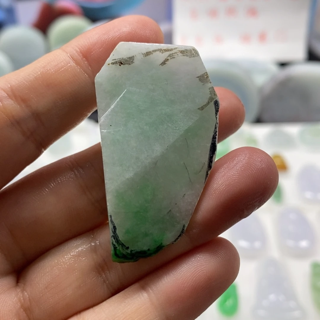 翡翠散珠带绿色33333