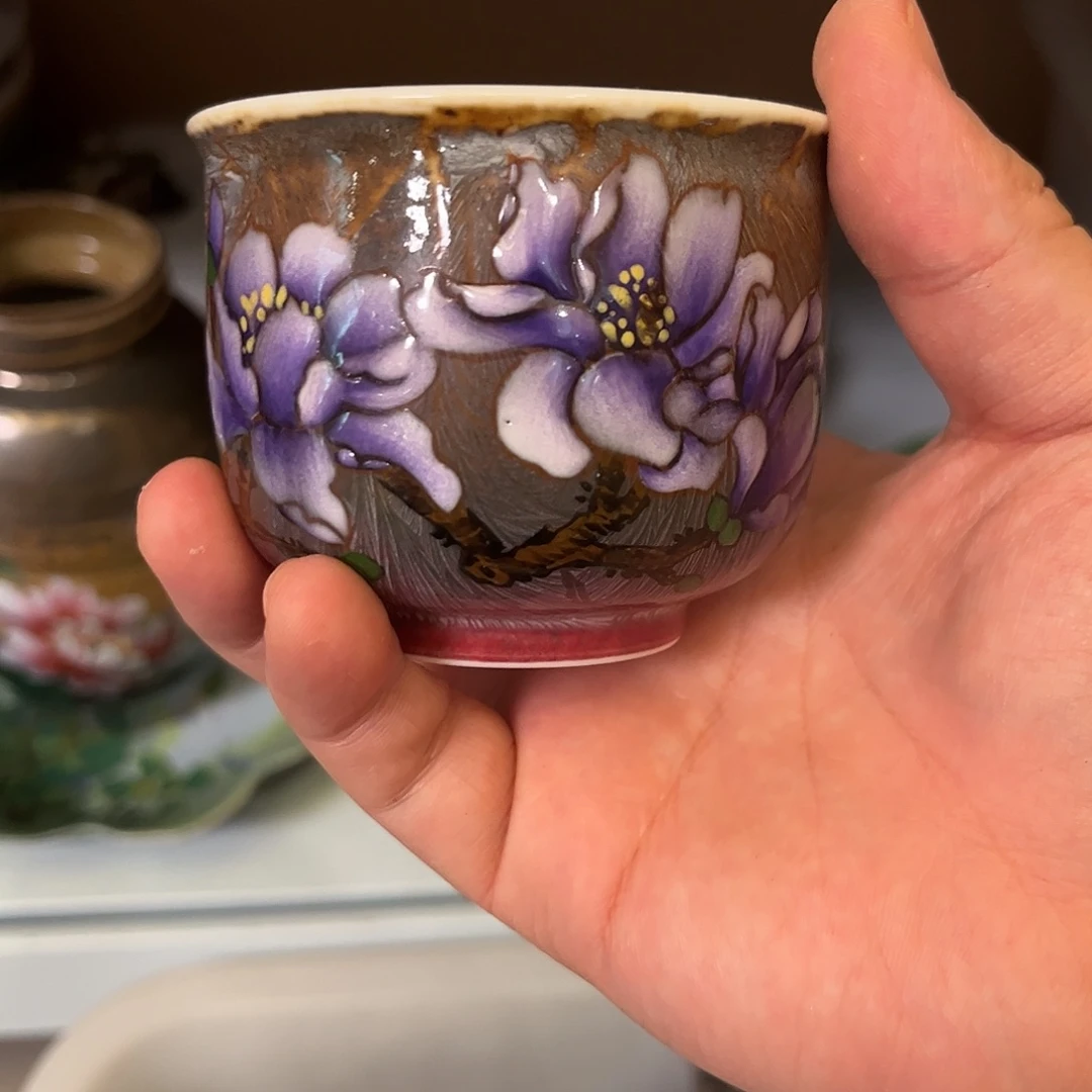 有***团柴烧手工手绘陶瓷