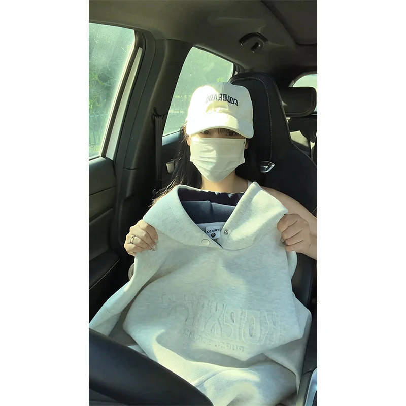 500g美式重磅连帽卫衣男款秋冬季字母钢印设计感情侣正肩潮牌外套