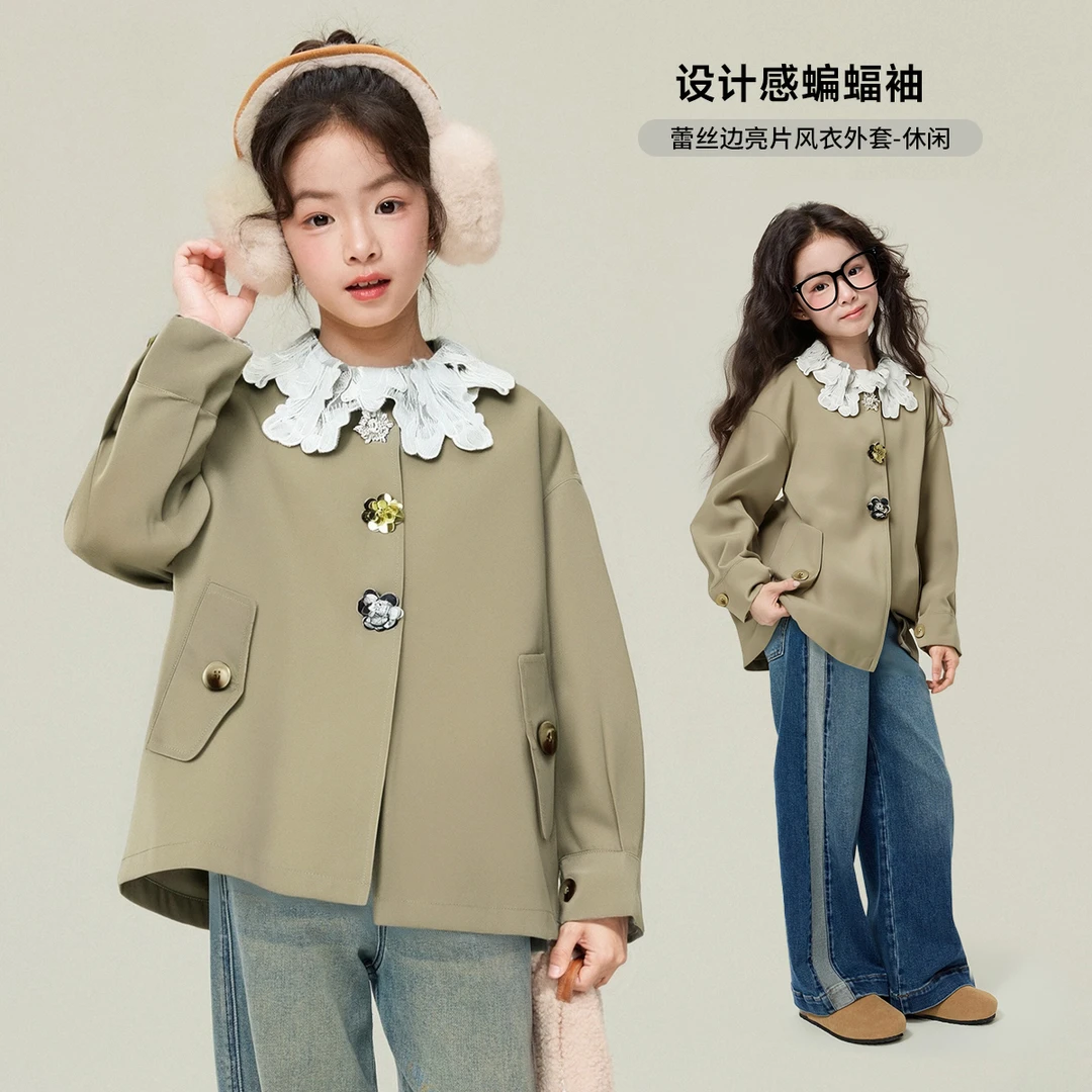 媛媛公主2025秋季女童新品百搭外套15308R312
