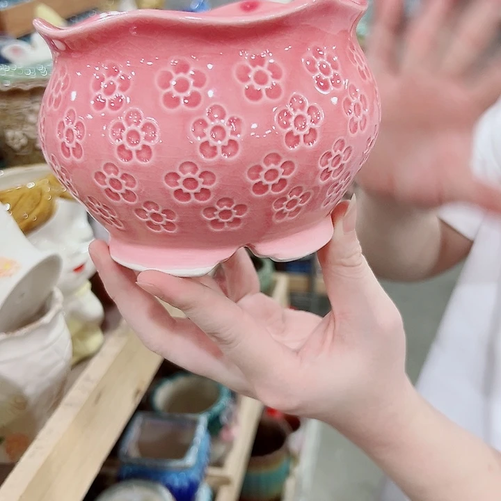 有孔,满10元发货多肉陶瓷花盆