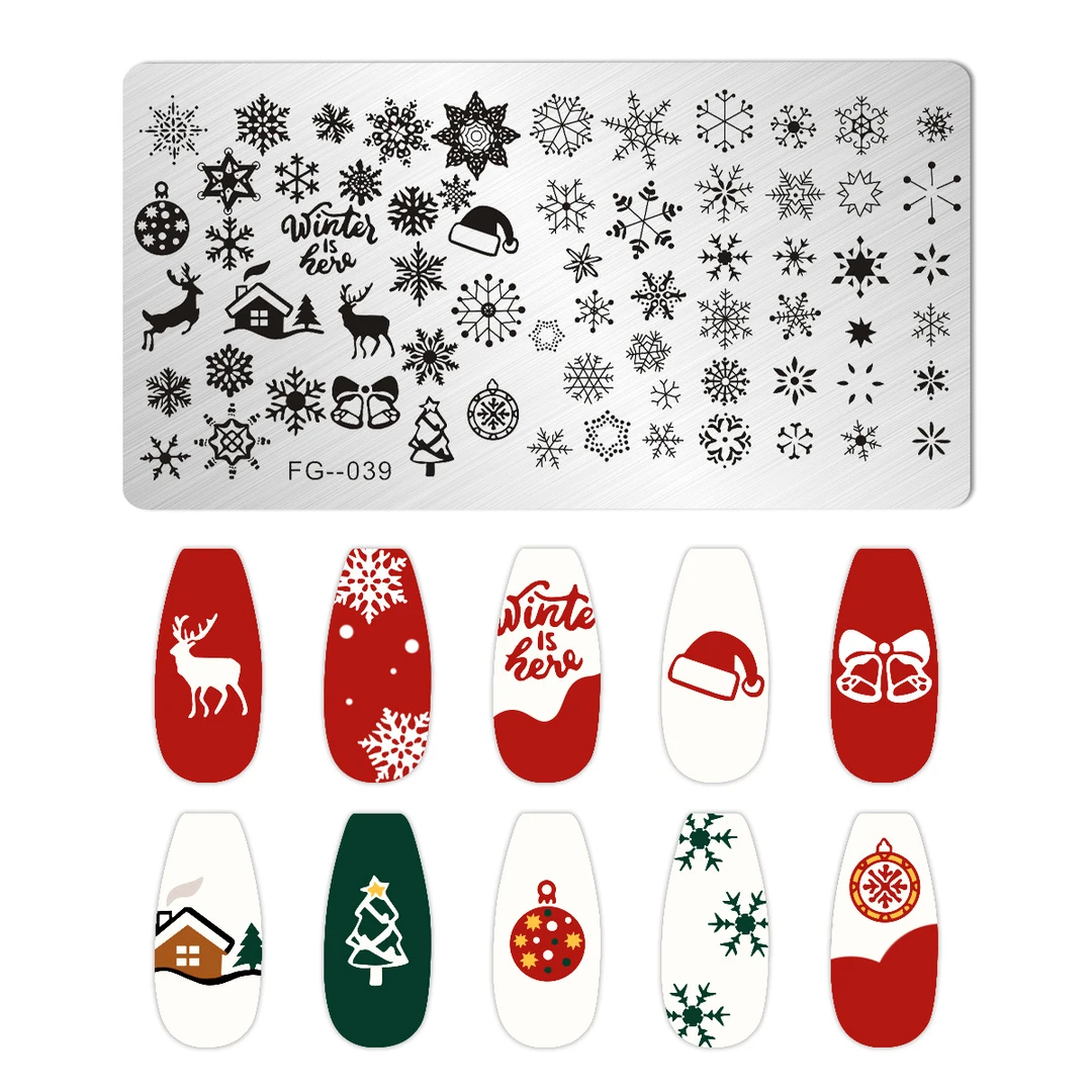 【马上制造局】雪花FG-039美甲印花钢板美甲店专用