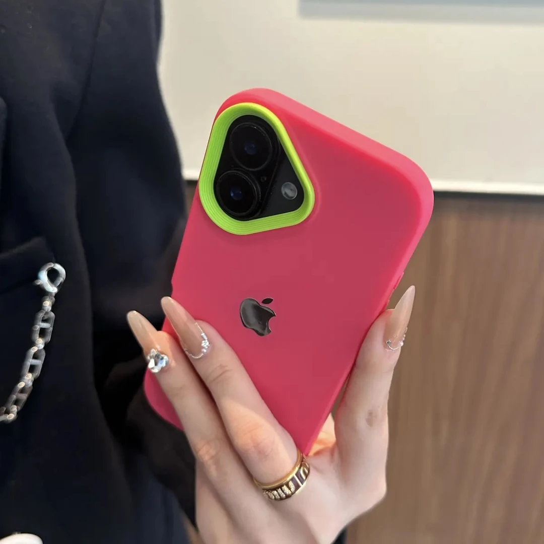 撞色镜头肤感三合一iPhone16手机壳适用于16promax/13硅胶14/11pr