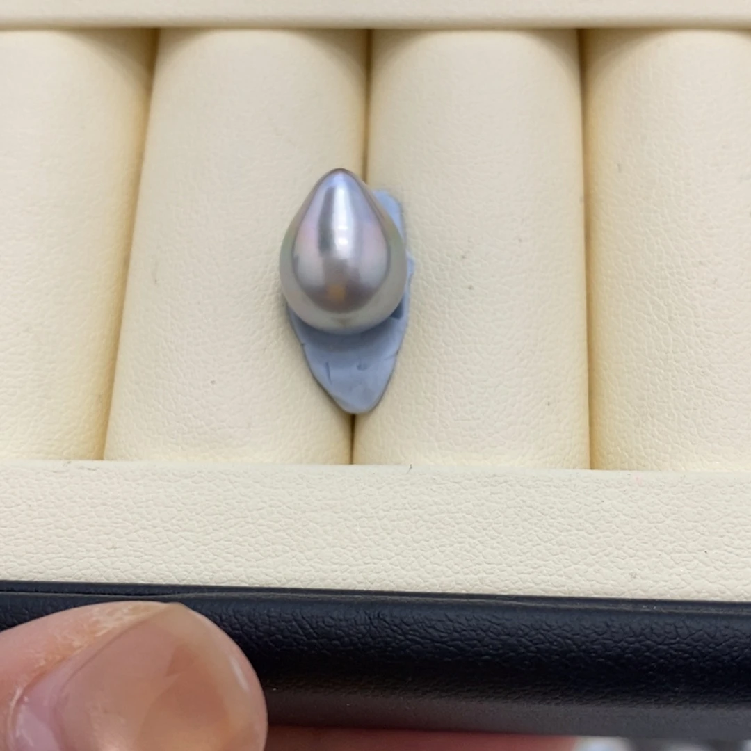 裸珠海水珍珠铂金灰10+