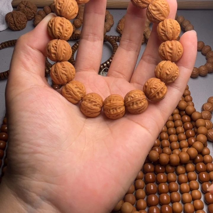 手串猴头核桃京八棱原皮原色