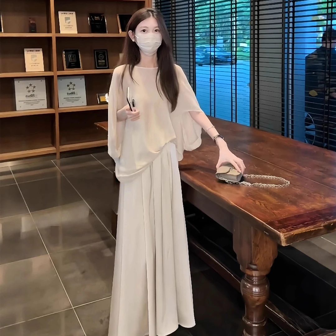 MISU/糜素大码清纯白月光千金穿搭套装女2025夏装韩里韩气两件套