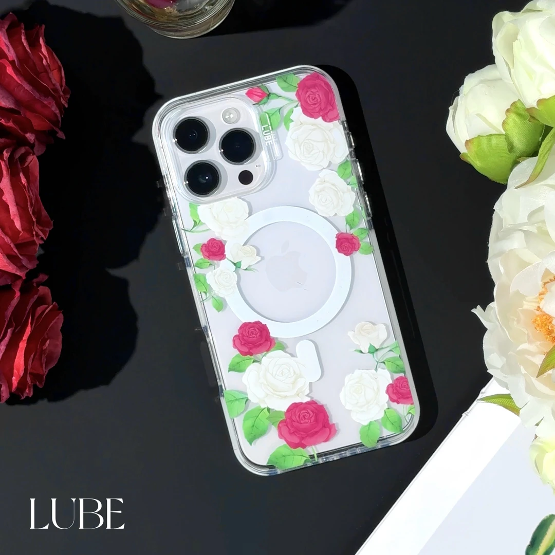 【玫瑰庄园】歪歪高定套啤磁吸壳适用于iPhone16promax/15/14