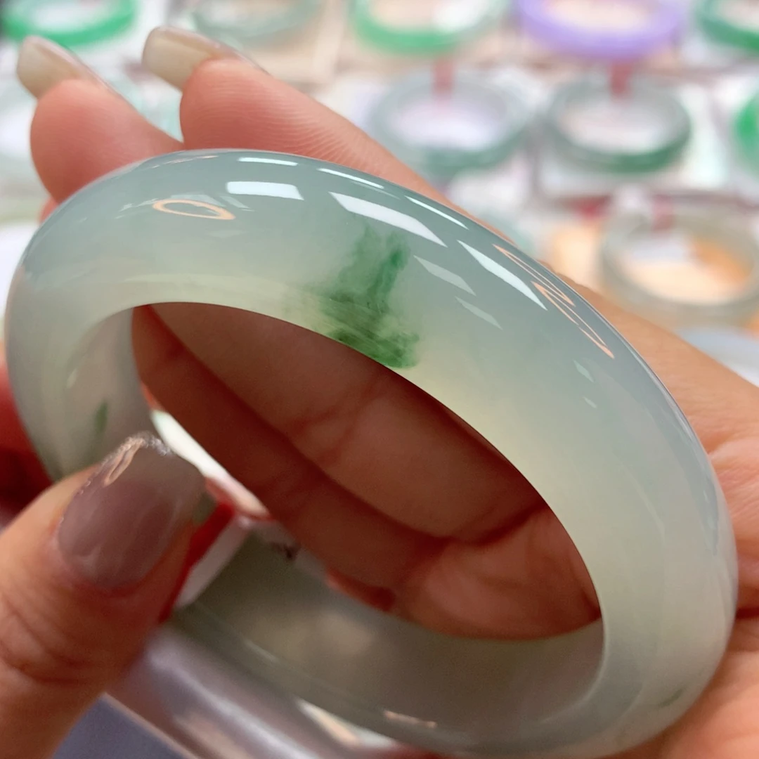 翡翠手镯未镶嵌58正45号88