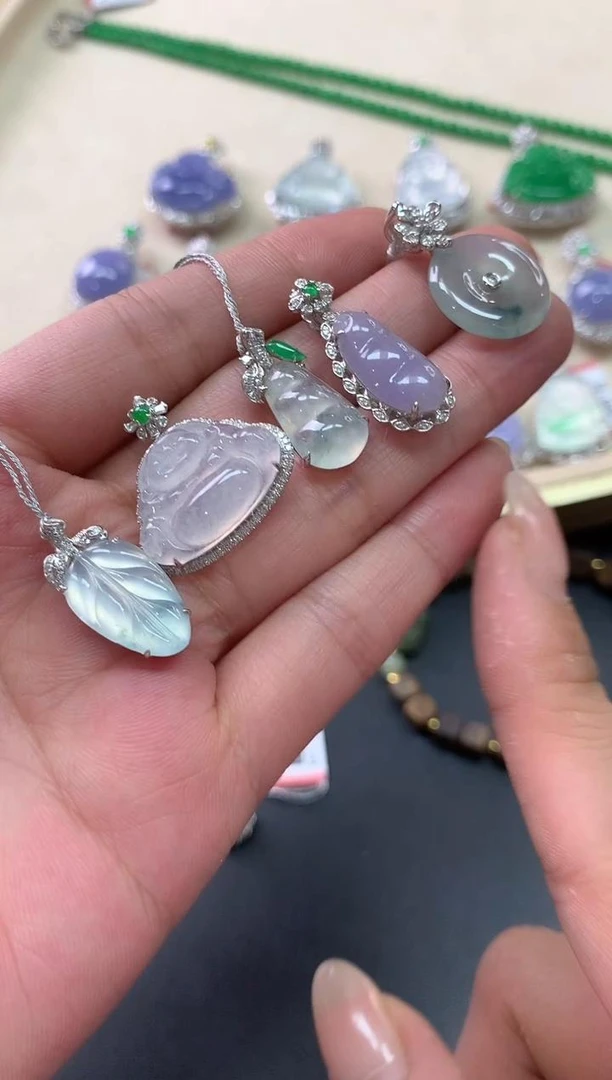 【琪琪臻选】 翡翠 -多样性发货一件-18K金镶嵌- WS09