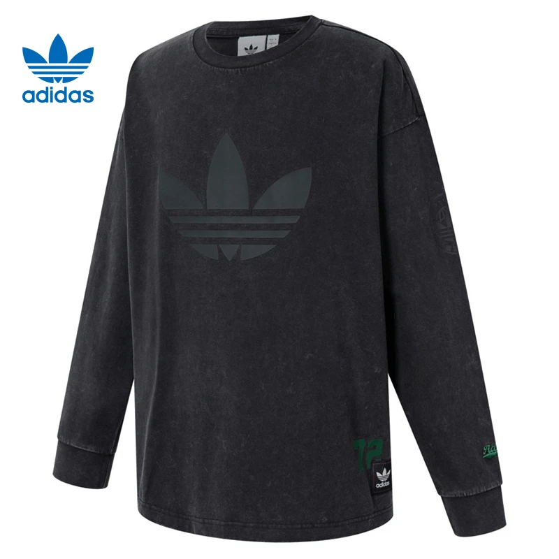 adidas阿迪达斯男子BBRTR WASHED LS流光风针织无领长T恤JN0777