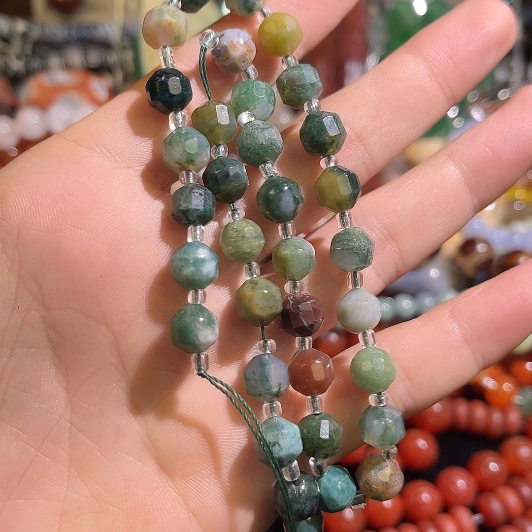 玛瑙/玉髓未镶嵌珠宝半成品印度绿玛瑙