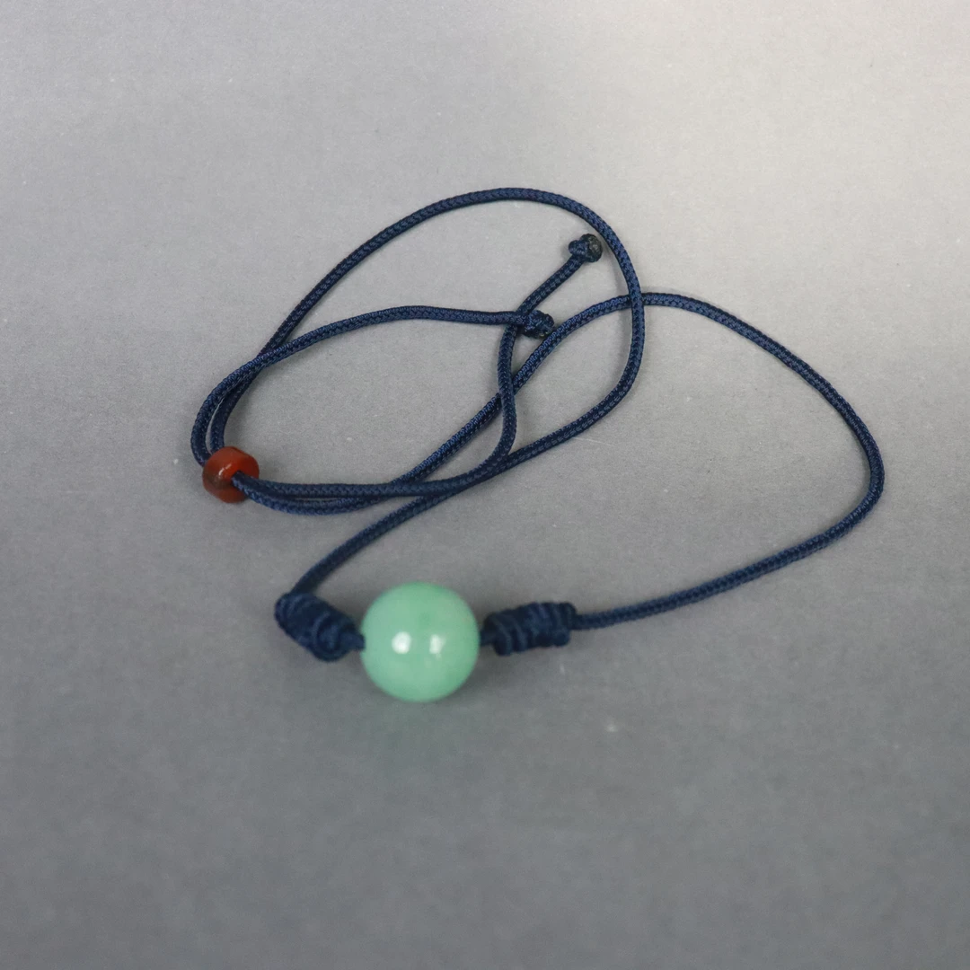 Tgz03清代 翡翠珠锁骨链