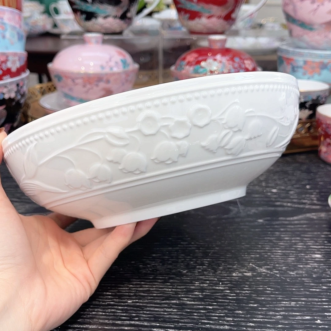 骨瓷21厘米大汤碗////