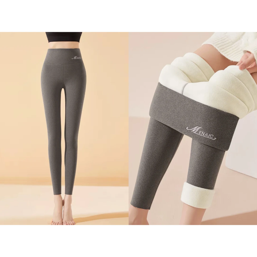 DDK-高腰女士加绒打底裤