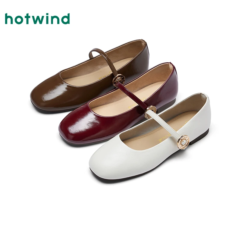 热风2025年夏季新款女士时尚玛丽珍可爱休闲鞋旗袍鞋H07W25V07